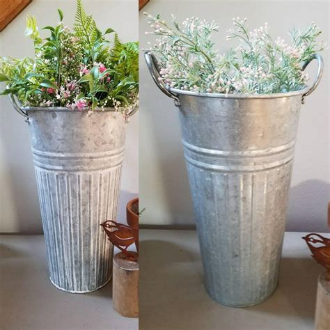 tall planter galvanized metal